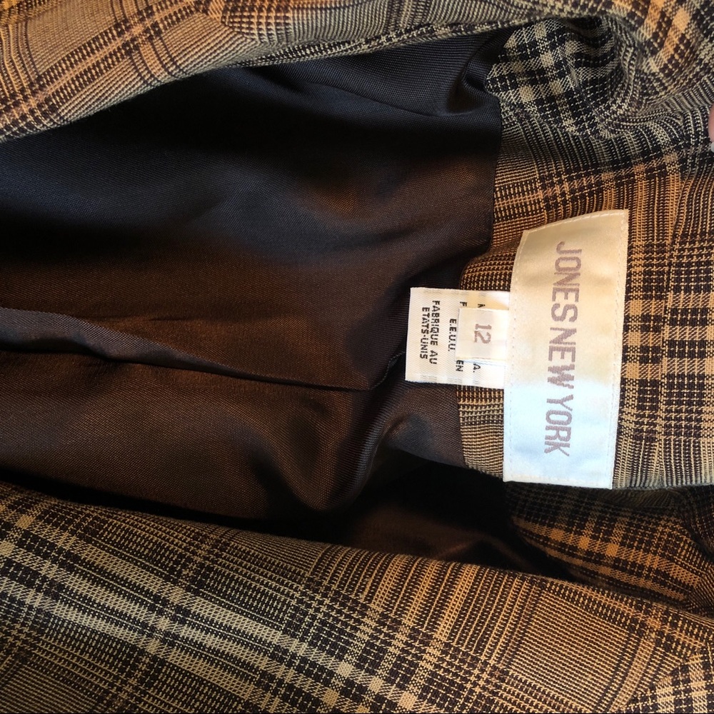 Vintage Linen Oversized Plaid Blazer - Picture 6 of 8